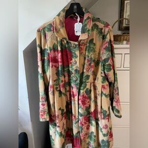April Cornell floral coat NWT